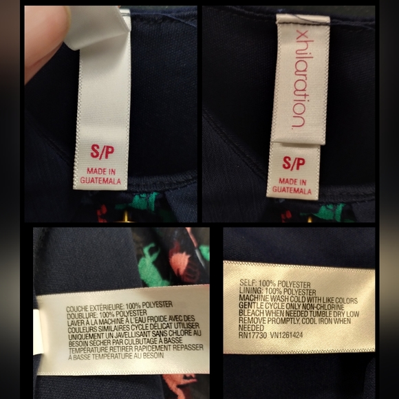 Xhilaration Retro Horse Print Peter Pan Dress Juniors Deep Navy SZ S/P FairyCore - Picture 15 of 15